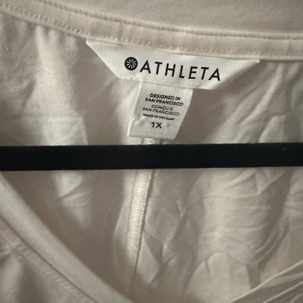 COPY - Athleta ladies white long sleeves neck t shirt. Perfect condition - Picture 2 of 2